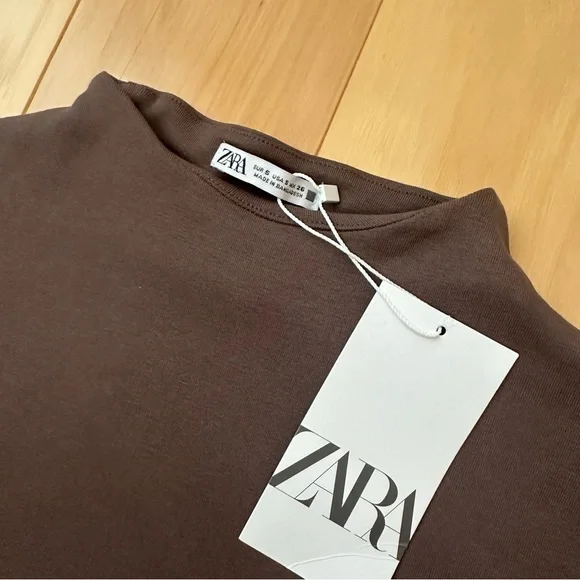 NWT Zara bodycon brown maxi dress - Picture 3 of 3